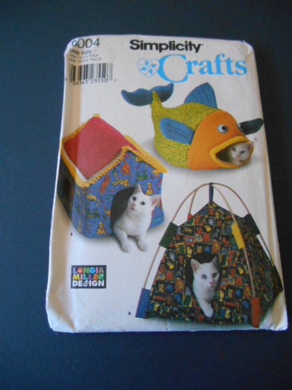 Simplicity 9004 Cat Beds Fish Tent. House by JustPatternsAnFabric
