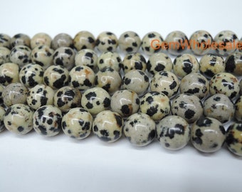 15.5" 8mm/10mm Natural dalmation jasper round beads, grey beige color DIY beads, gemstone wholesale, natural leopard stone,dalmatian jasper