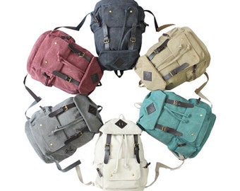 Rainbow Canvas Backpack