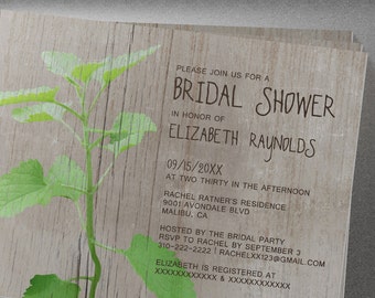 Catmint Bridal Shower invites