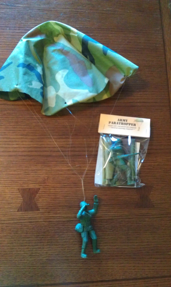 Jumbo Army Paratrooper Toy Army Man by ShadesofHeatherDesig