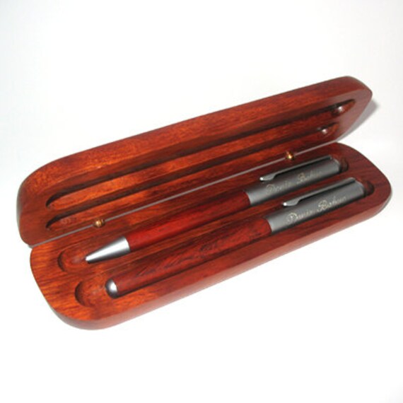 Personalized Wood Pen Set / Custom Engraved Name by