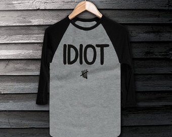 idiot michael clifford t shirt 5 sos shirt 5 sos t shirt sleeve gray color shirt idiot michael clifford t shirt 5 sos shirt 5 sos t shirt sleeve gray color shirt