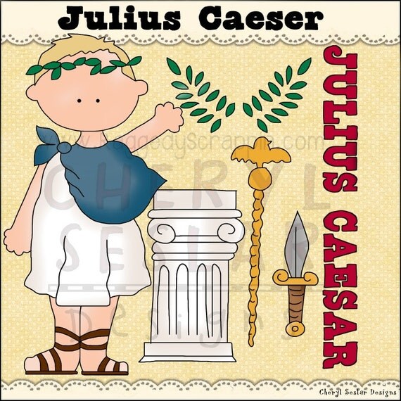 Julius Caesar Digital Clipart Clip art for scrapbooking