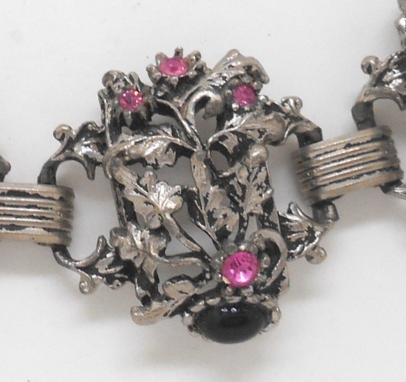 Antique vintage bracelet, Renaissance Victorian Revival ornate chunky bracelet by GloriousGlassBeads steampunk buy now online