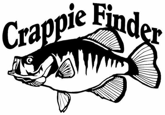 Download Crappie Finder Fishing Die-Cut Decal Car by BeeMountainGraphics