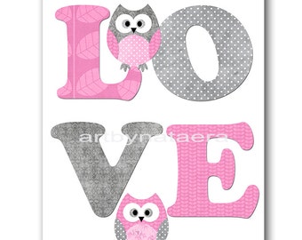 Owl Decor Owl Nursery Digital Wall Art Baby Nursery Decor Baby Girl Nursery Decor Digital Decor Digital Print 8x10 11X14 INSTANT DOWNLOAD
