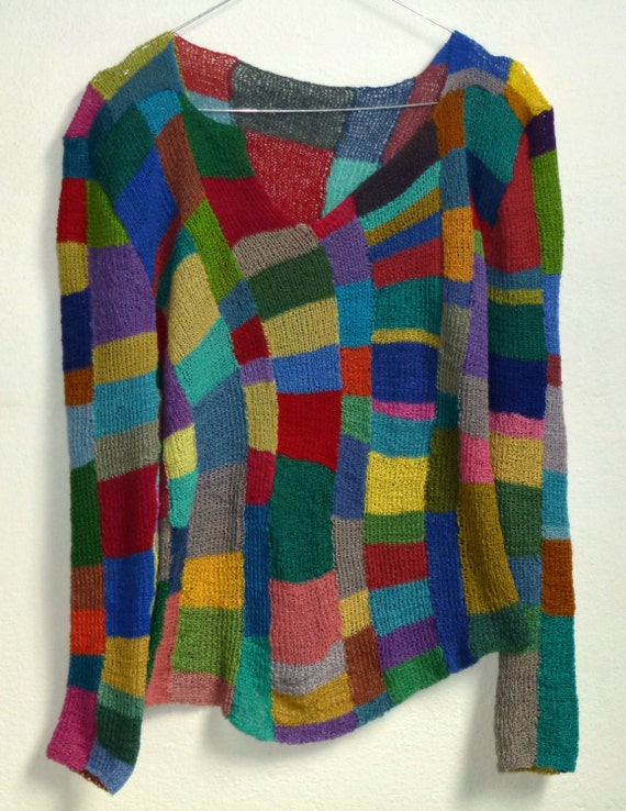 colorful handknitted shirt