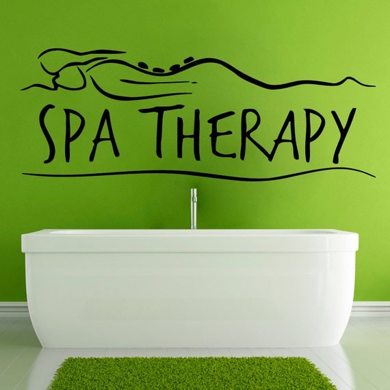 Spa Wall Decals Spa Therapy Words Spa Stones by