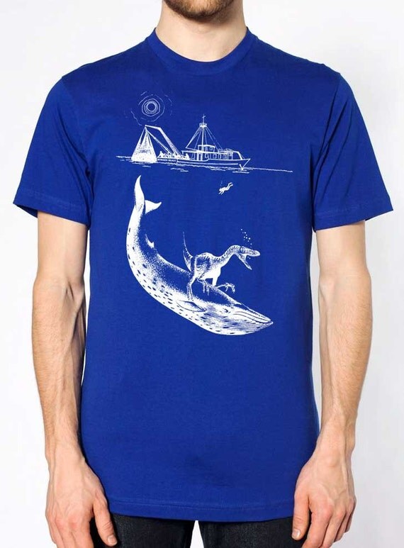 The Raptor Rides the Whale Men's T-shirt by wingedbeast on Etsy