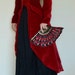 Red Velvet Steampunk Corset Coat With Satin Lining