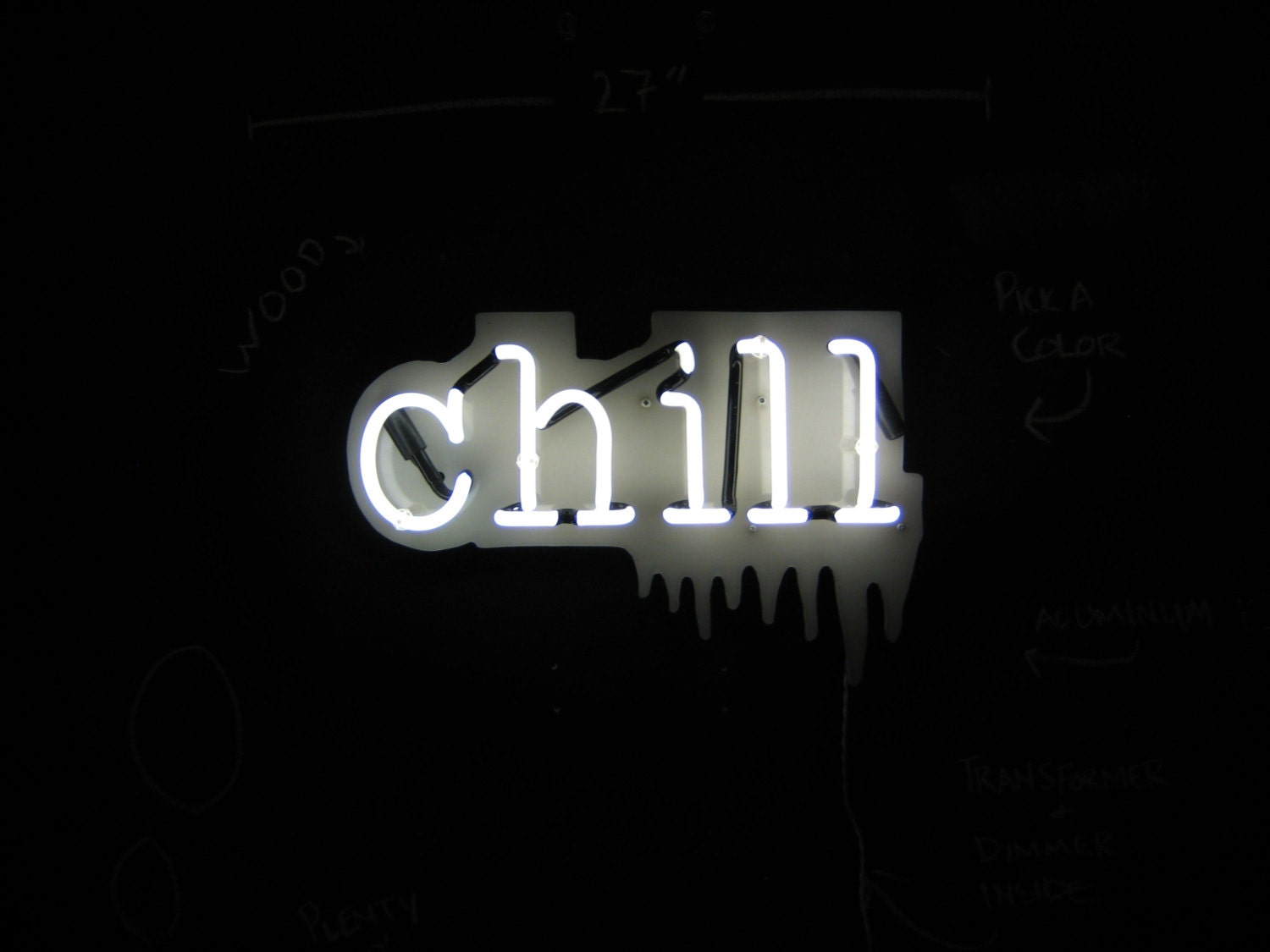 tumblr xanax Neon Sign, Ready made Chill
