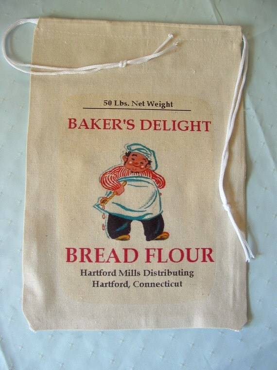 Novelty Flour Sack Bag Baker's Delight Flour by AuntBevTreasures