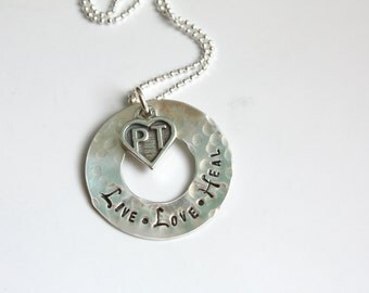 PT Physical Therapist Necklace - Physical Therapy Student Gift - Graduation Gift - PT Necklace - Physical Therapist Necklace - PT Graduation