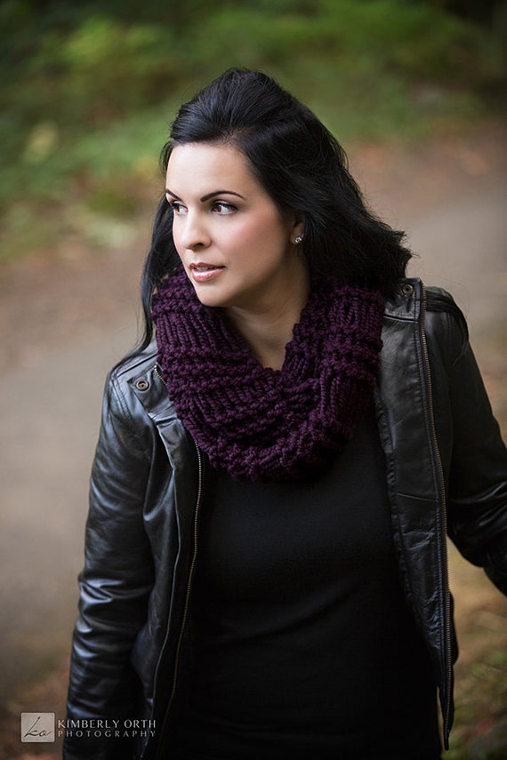 Knit Infinity Scarf Knit Chunky Knit Scarf Chunky Scarf