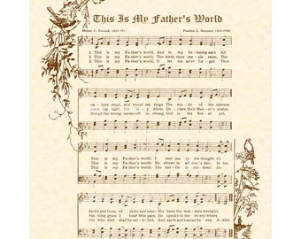 PRECIOUS MEMORIES 8x10 Antique Hymn Vintage Verses Sheet