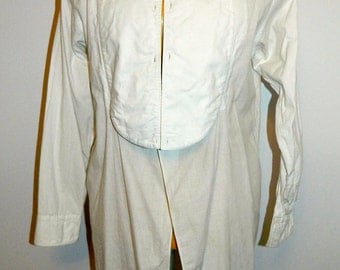 antique ARROW tuxedo shirt 1910s vintage cotton bib oxford 15 1/2 33