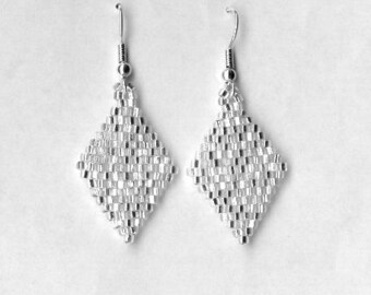 Moonlit Unicorn Earrings- Black and Ivory
