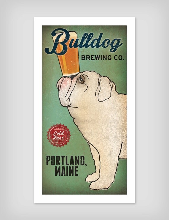 BULLDOG Custom Bulldog Brewing Company graphic art
