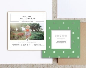Mini Session Templates for Photographers - Christmas Mini Session Template - Photoshop Designs for Professional Photographers