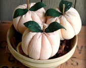 Rustic Pumpkin Bowl Fillers Three Little Gourds Fall Home Decor Hand Dyed Muslin Stash Abouts Handmade Primitive Pumpkin Shelf Sitters