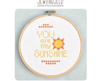 You Are My Sunshine Cross Stitch Pattern Instant Download