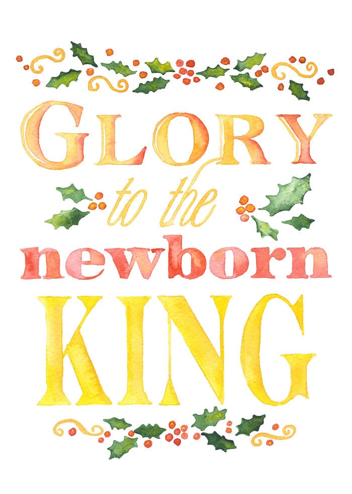 Christian Christmas Card Set of 10 Watercolor Painting