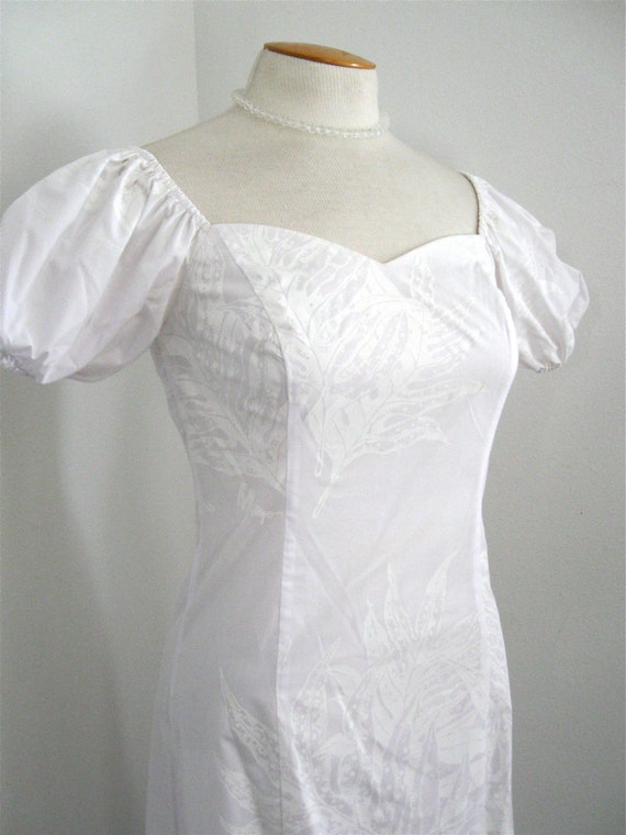 Vintage Mamo Howell White Maxi Dress Wedding Dress Boho Hawaiiana Prom ...