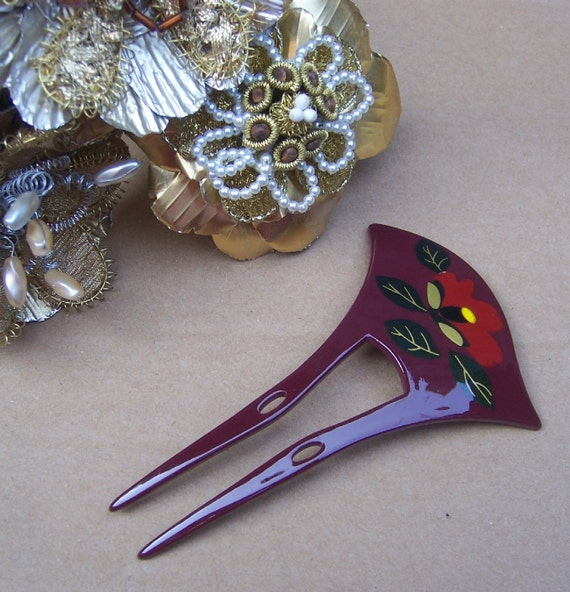 Vintage Hair Comb Japanese Kanzashi Geisha Hair Pin Hair Pick