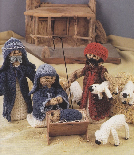 Nativity Crochet Pattern Mary Joseph Baby Jesus by PaperButtercup