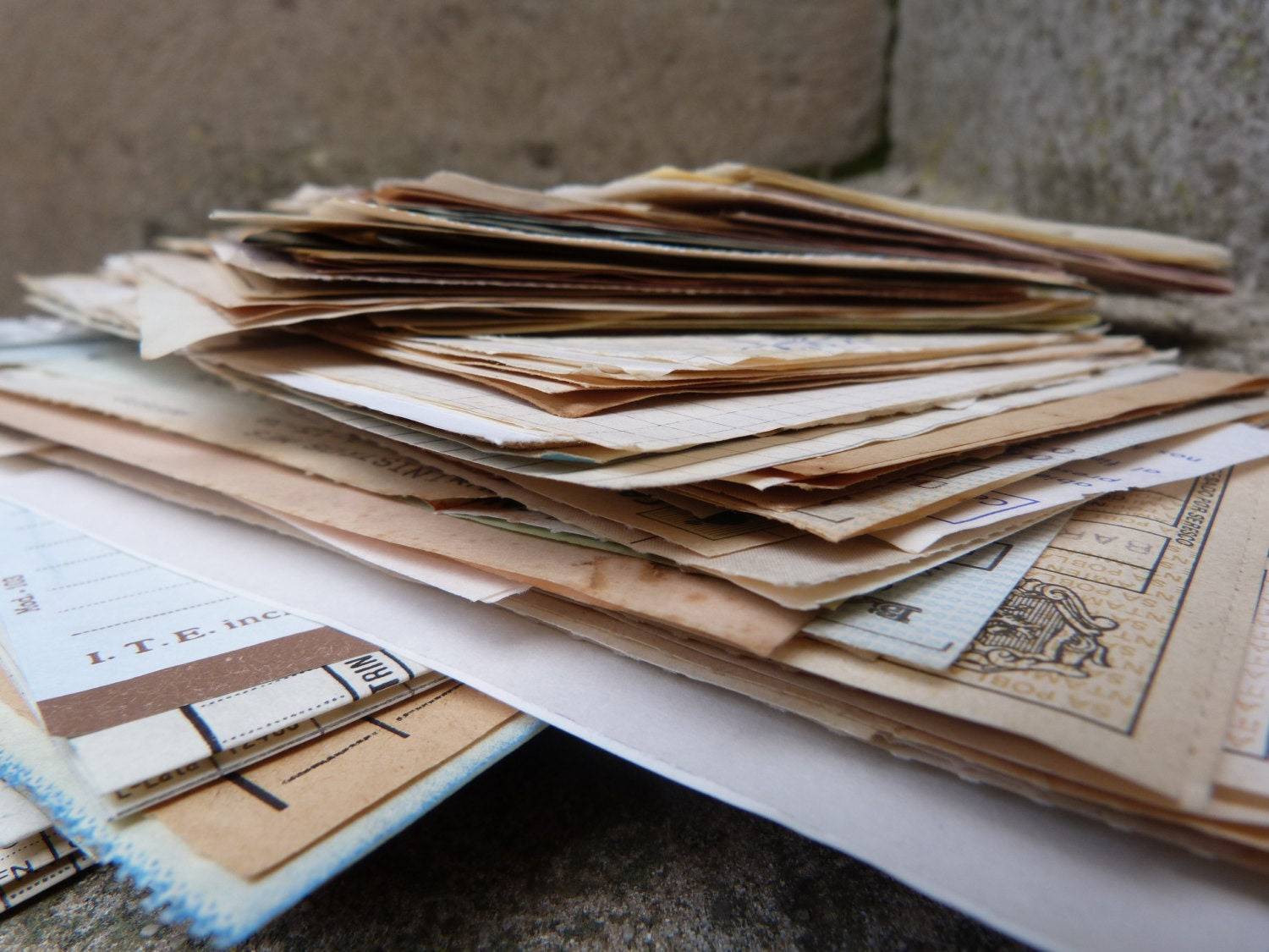 Bundle 50 antique paper ephemera from Europe