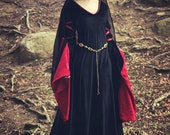 Items similar to Arwen Mourning Queen medieval costume in velvet and ...