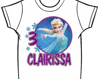 50% OFF Frozen Elsa Snowflakes Birthday Personalized Tshirt Infant ...