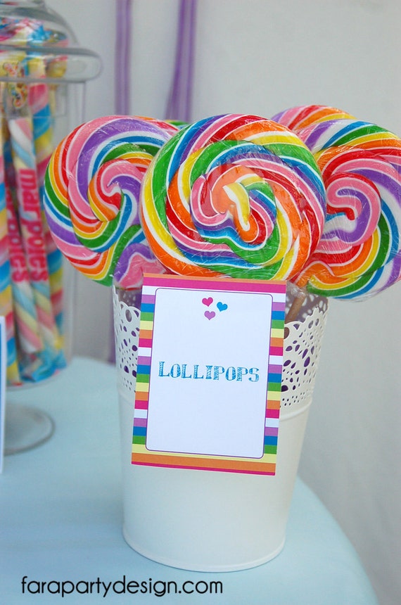 Rainbow Party Entire Printable Collection by Fara Party Design Il_570xn