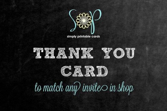 Matching Thank You Card (Digital File) Il_570xn