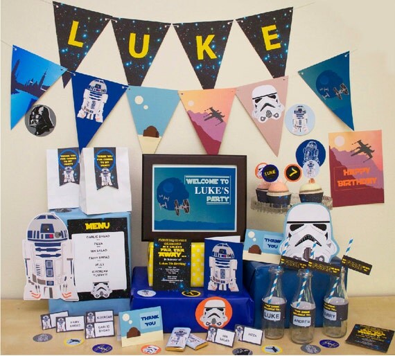 Star Wars Birthday Party DIY Printable Kit - INSTANT DOWNLOAD - Star Wars Inspired Il_570xn