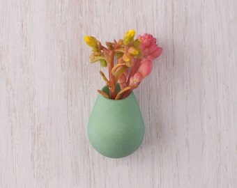 Wearable Planter Lapel Pin, in Mint Green