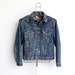 SALE / Big E Levis Denim Jean Jacket Mens Medium Unisex Womens Boyfriend Slouchy Distressed Well Worn Lined Indigo 50s 60s