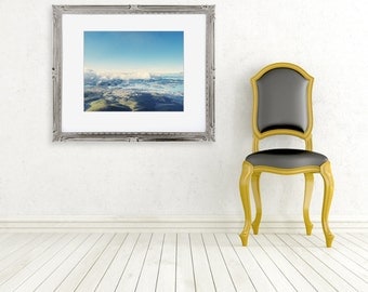 Hobart Tasmania Australia photograph fine art photo view from Mount Wellington Wall decor blue green