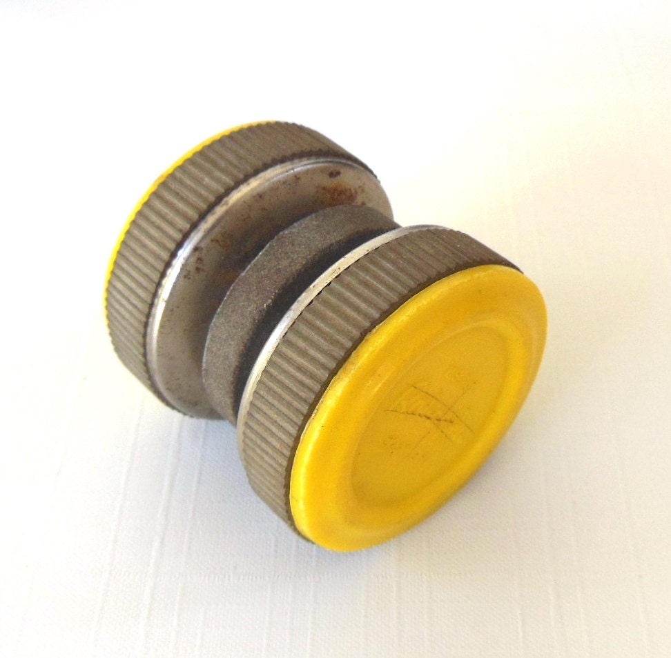 Robo Jr Knife Sharpener Vintage Handheld Yellow Kitchen