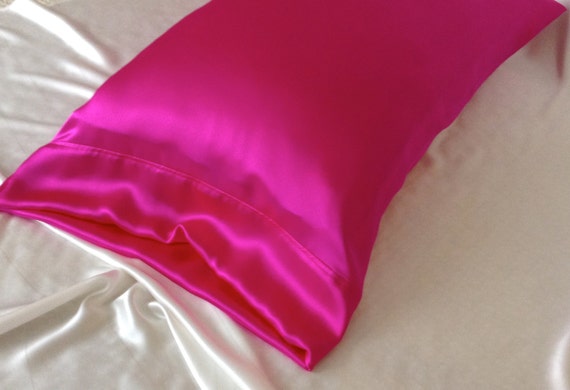 hair silk pillowcase Hot Charmeuse, Mulberry Silk Hypoallergenic Pink Silk Pillowcase,