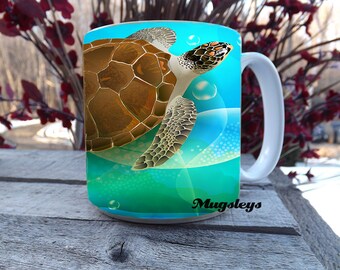 Large Coffee Mug | Sea Turtle Coffee Mug | 20 oz Mug | Sea Turtle Gift | Big Mugs | Beach Gift | Guy Mug Gift , oversized coffee mug