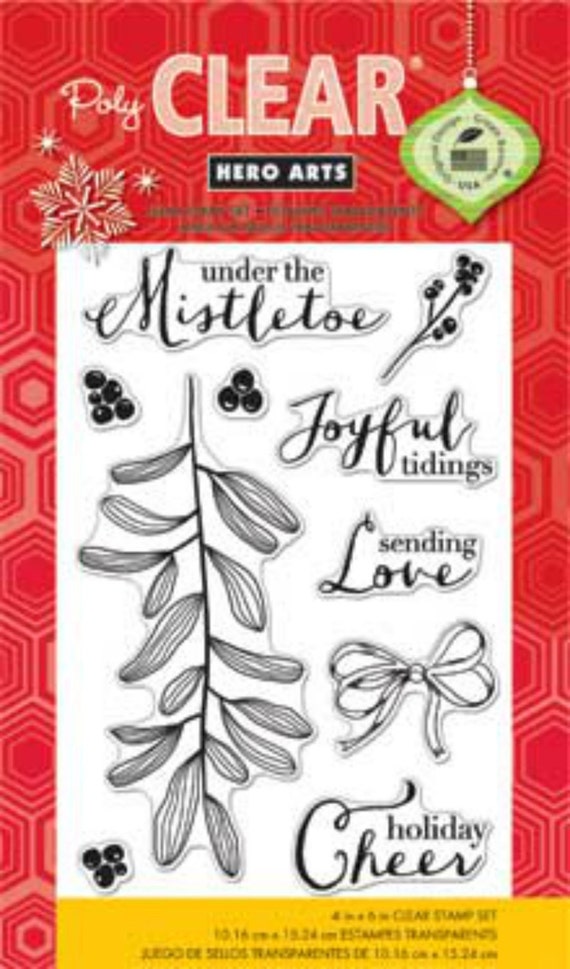 Hero Arts Under the Mistletoe CL797 Christmas Clear stamps