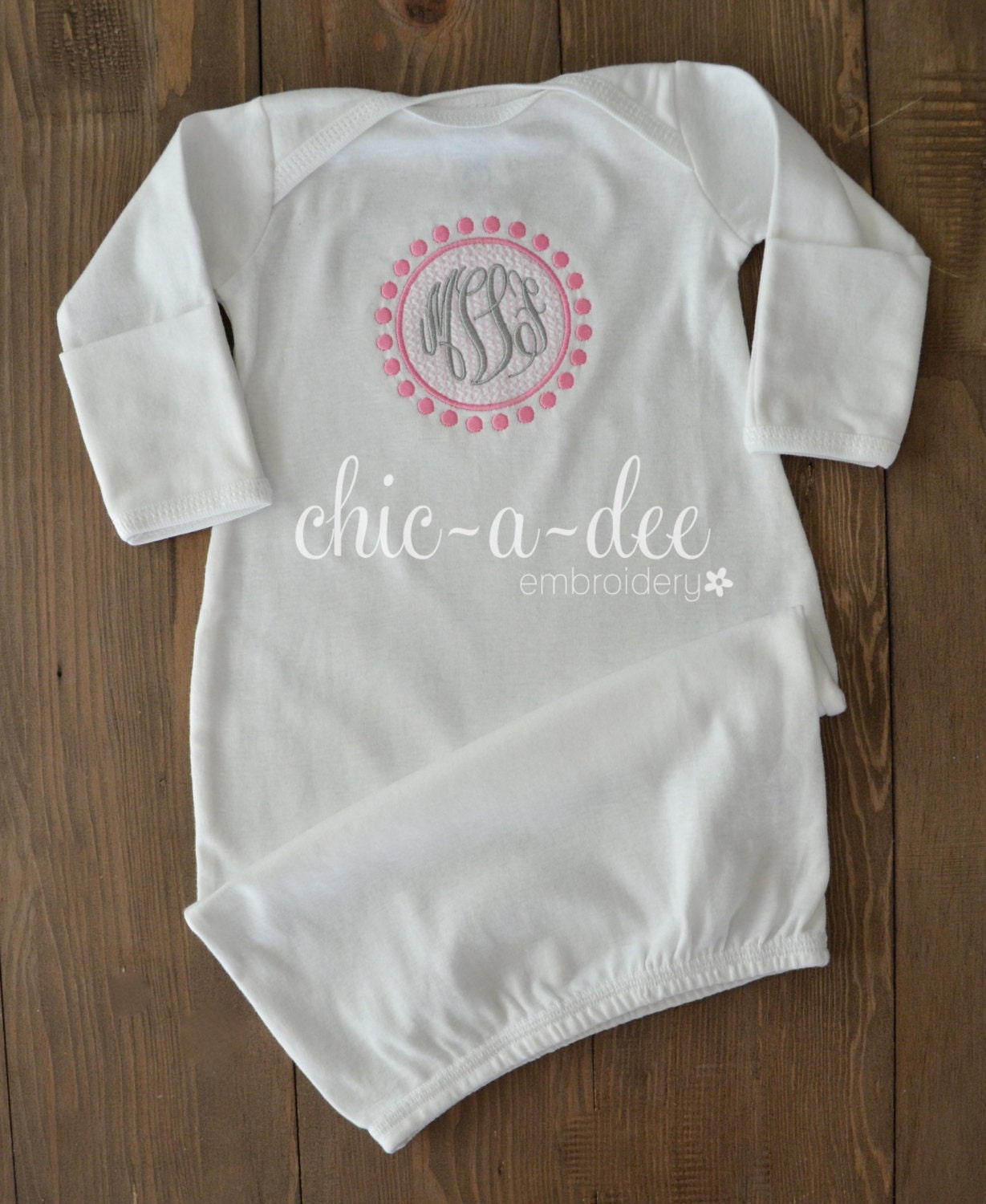 monogrammed gowns for newborns