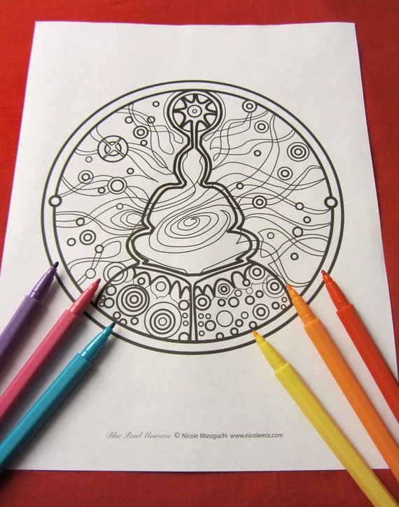 Meditating Buddha Coloring Page single page Mandala to print