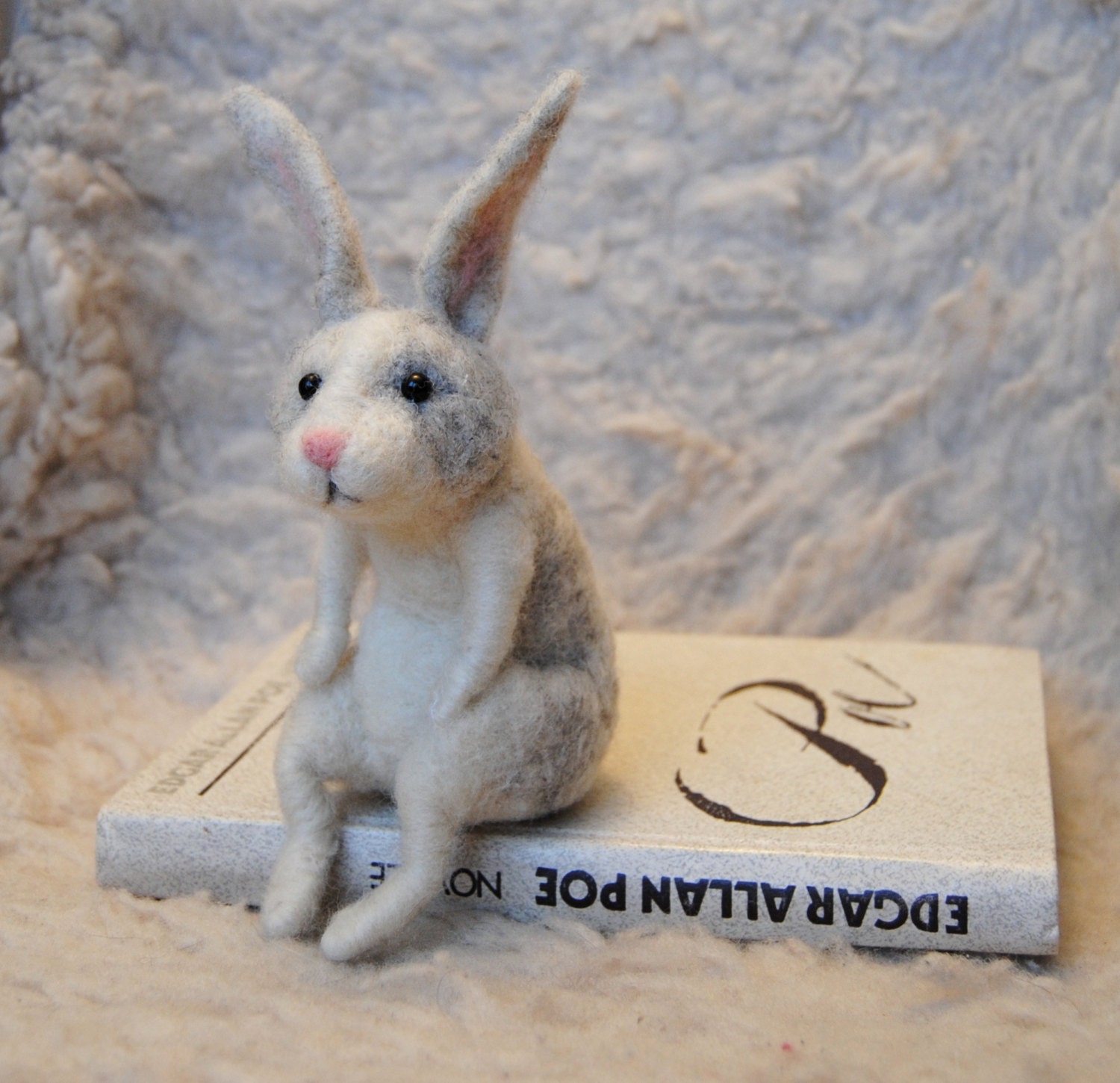 Wise Rabbit Needle Felted Rabbit Needle Felted Animal by willane