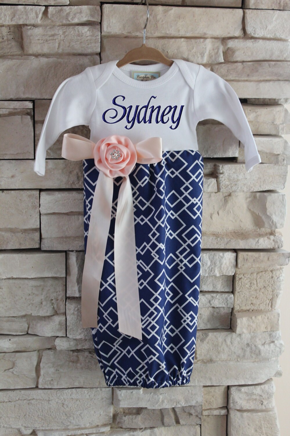 monogrammed gowns for newborns