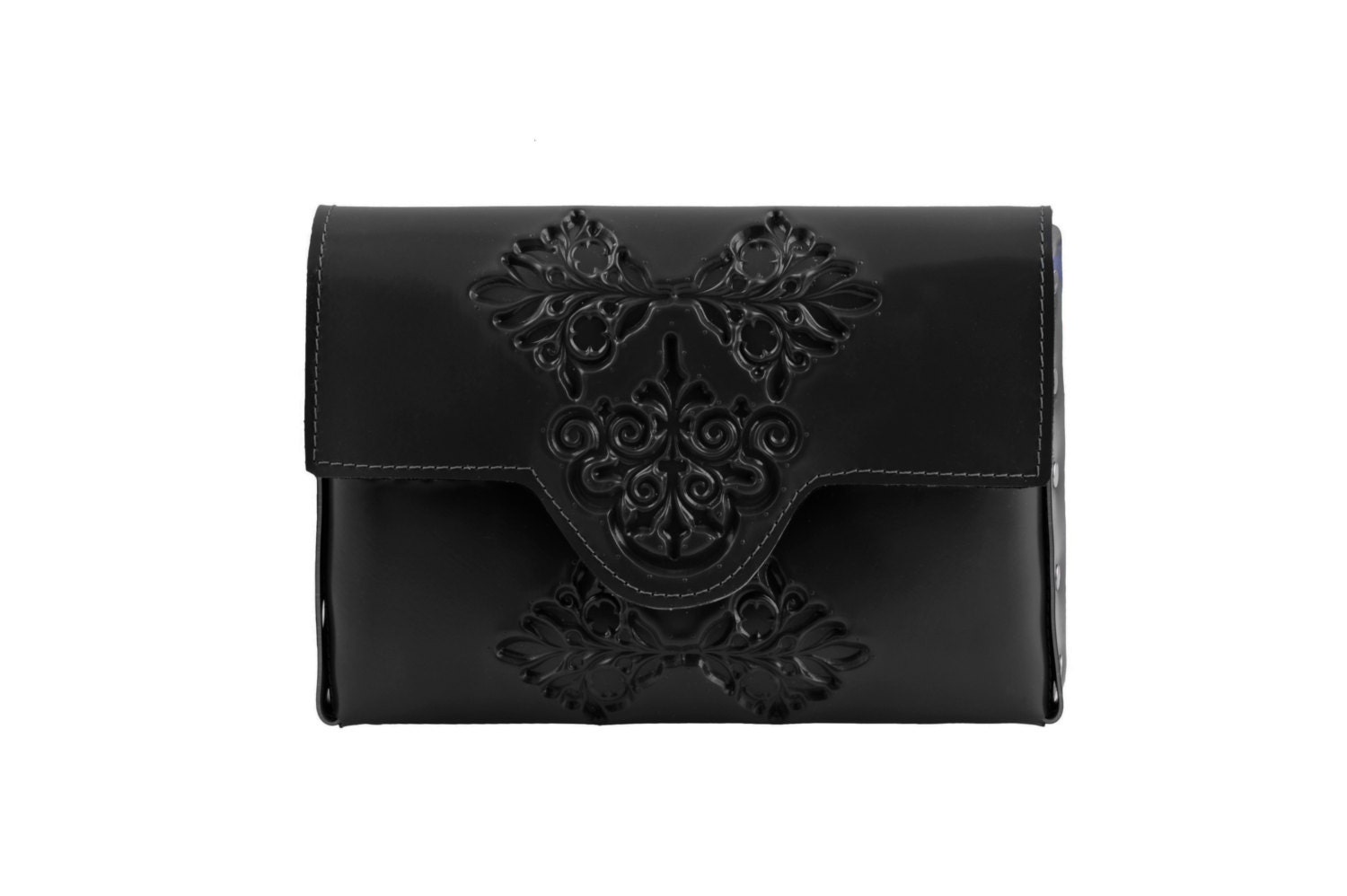 black mini clutch bag