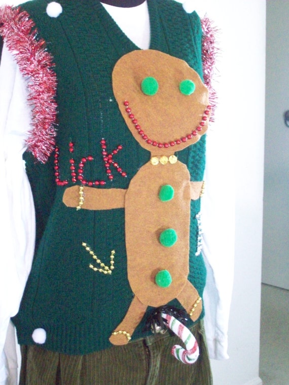 Ugly Christmas Sweater Men S Gingerbread By Funnyholidaysweaters