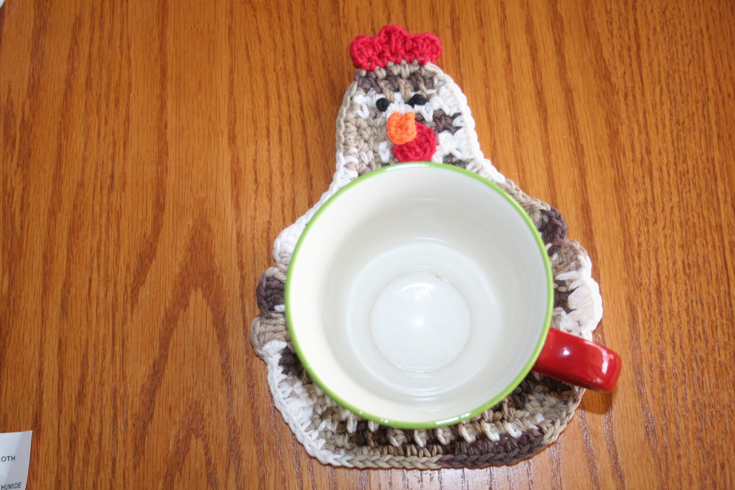 Crochet chicken coaster pattern